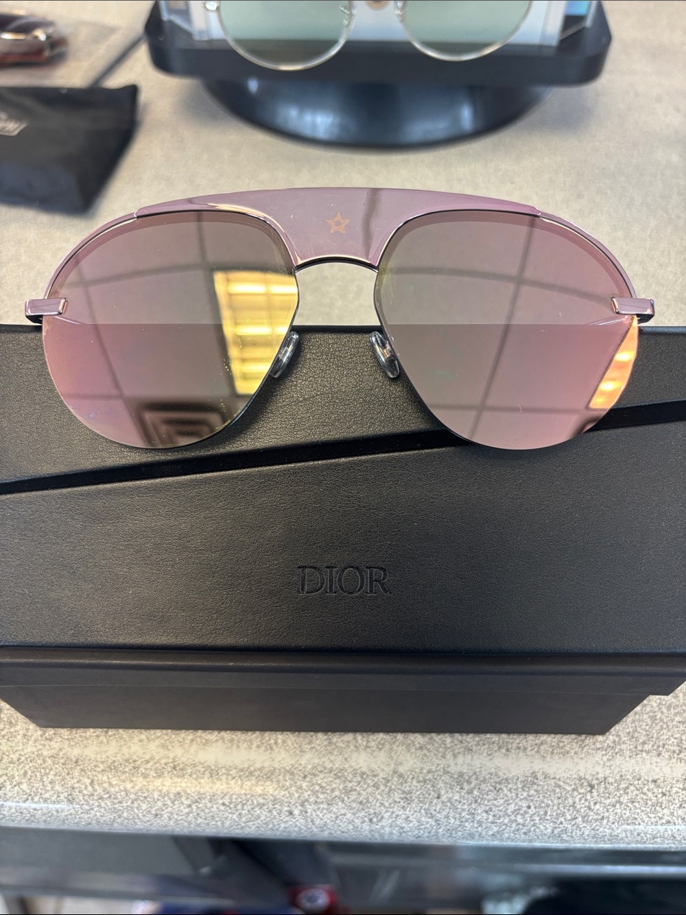 Dior Women's Pink Lens Aviator Sunglasses